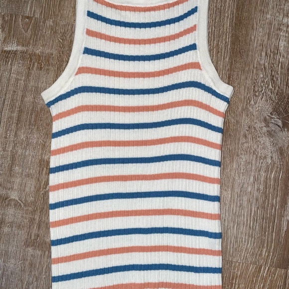 NWOT Madewell Apron Sweater Tank in Stripe - Picture 6 of 7